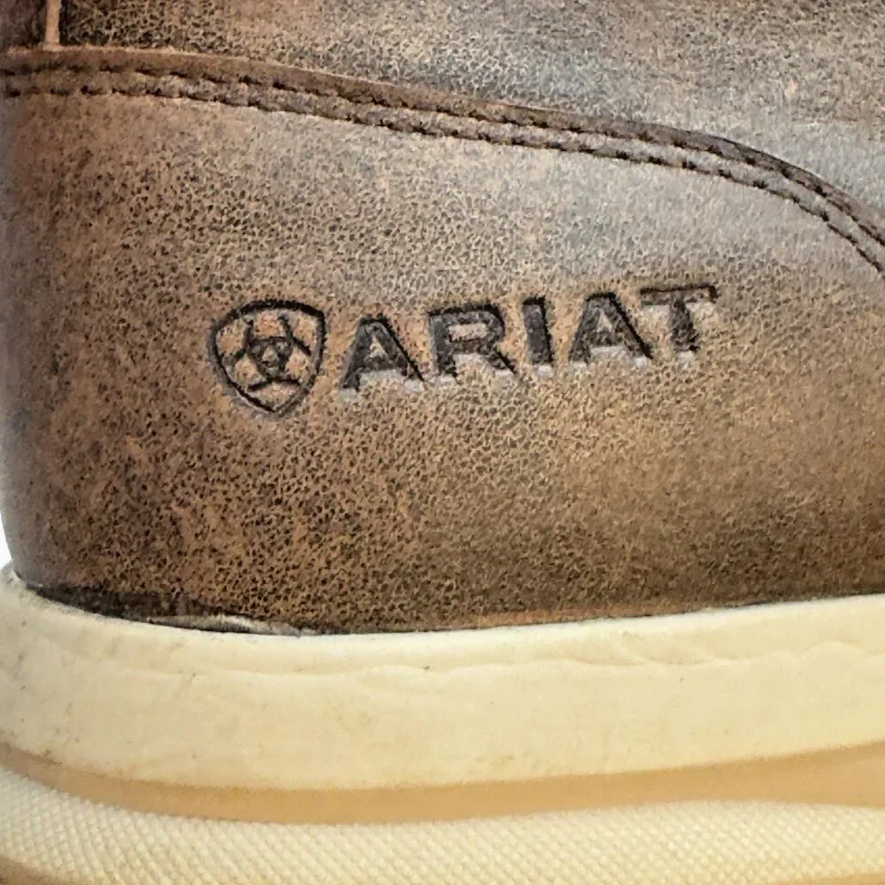 Ariat Spitfire Chukka Boots Women's 10B Brown Bomber Leather Lace Up Desert Shoe